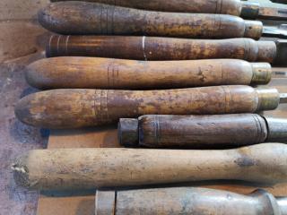 13x Assorted Vintage Wood Chisels
