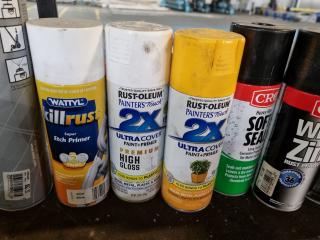 Assorted Greases, Paints, Silicone, Primers, & More