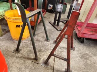 Pair of Steel Material Support Stands / Saw Horses