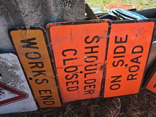 7 x Road Works Signs 