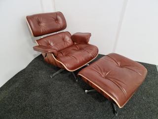 Eames Style Lounge Chair  & Ottoman