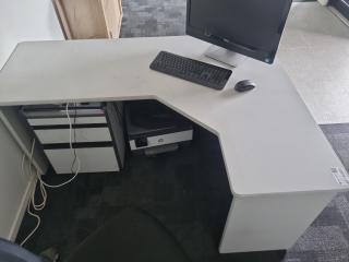 L Shaped Office Desk and Drawers