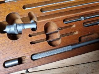 Starrett Solid Rod Inside Micrometer Set 124M