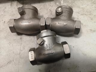 18x Assorted CF8M Pipe Check Valves