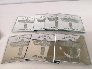 11x Martin Jetpack Collector's Mirrored Glass Coasters
