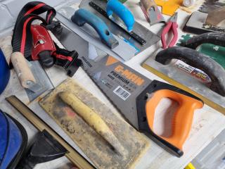 Assorted Trades Hand Tools, Consumables, Supplies