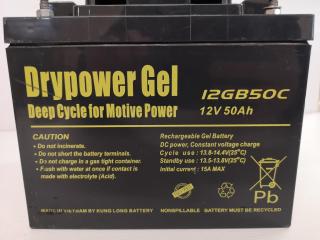 Drypower Gel Deep Cycle 12V, 50Ah Lead Acid Battery 12GB50C
