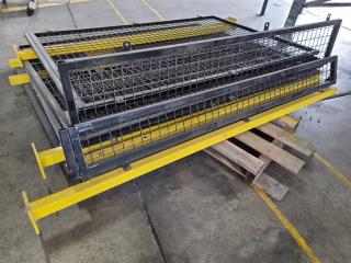 Industrial Machine Safety Cage Barrier Panels w/ Supports