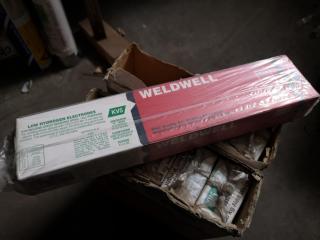 9x Packs of Weldwell KV5 2.5mm Low Hydrogen Welding Electrodes