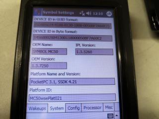 4x Symbol MC50 Mobile Handheld Computers w/ Charging Cradle