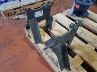 Pair of Industrial Material Support Stands