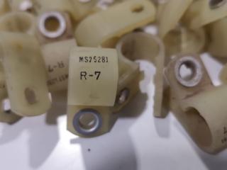 50x Aviation Plastic Loop Clamps for Wire Support Type MS25281 R7