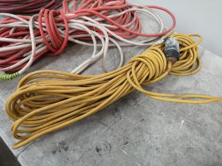 3x Power Extension Lead Cables