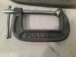 13 Assorted Fuller G Clamps (2-4")