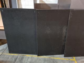 5x Black Bulletin Boards, 1200x800mm Size