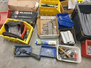 Large Lot of Bolts, Nuts and Industrial Supplies