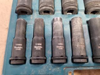 Makita 14-Piece 1/2" Drive Metric Impact Socket Set