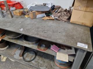 All Steel Heavy Duty Workbench Table Shelf Unit