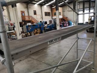 3.7m Tall Industrial Scaffolding Assembly, 3000mm Long, 720mm Wide