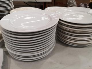 Large Assortment of Porcelian Serving Dishes, Mixed Sizes Shapes