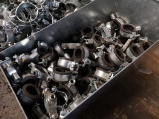 Bulk Lot of Assorted Plumbing Pipe Clamps