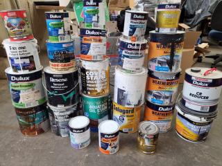 25x Assorted Paints, Primers, Stains, Sealers & More
