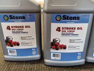 5x 1L Stens Masport 4-Stroke SAE 10W30 Oil