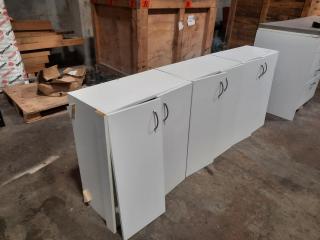 Set of 3 Wall Mounted Laundry Cupboards