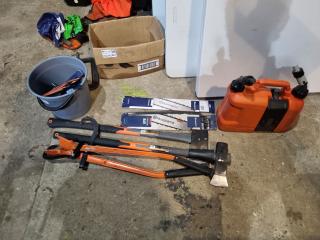 Assorted Chainsaw Tools Etc
