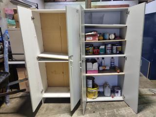 2 x MDF Cabinets and Contents