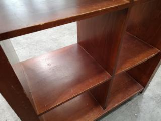 Contemporary Wood Shelf Unit for Home or Cafe