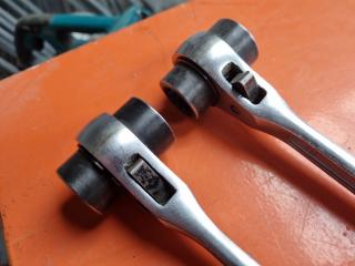 2x Scaffolding Podger Wratchets by Famous Toledo, 18/24mm Sizes