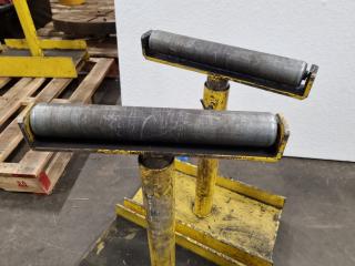 Pair of Adjustable Industrial Material Support Stands