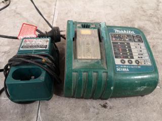 2x Makita Battery Chargers