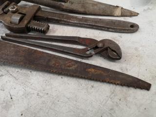 6x Assorted Antique Vintage Hand Tools