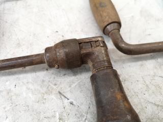 3x Antique Vintage Bit Brace Hand Drills