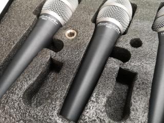 3x Wharfedale Pro Microphones DM3.0 w/ Case