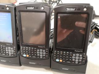 4x Symbol MC50 Mobile Handheld Computers w/ Charging Cradles