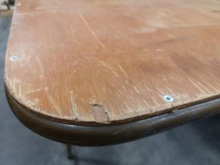 Vintage Wood Veneer Folding Table by Toomey's