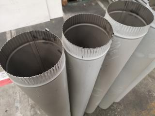 5x Stainless Steel Ducting Flues, 1220x150mm Size