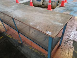 Long Workshop Work Table Shelf Unit