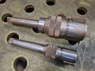 2x Floating Reamers w/ Morse Taper No.4 Shanks