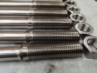 8x Large Stainless Steel Bolts w/ Nuts