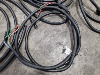 9x Short Lengths of 3-Phase Electrical Cables