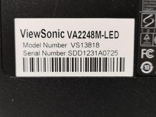 ViewSonic 21.5" LED Computer Monitor
