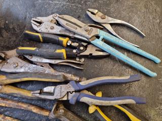 Assorted Hand Pliers, Clamps