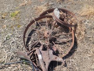 Antique Wagon and Plow Components