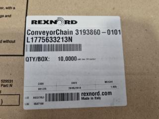 Rexnord 10m Conveyor Chain, 70mm SS Pin Type,  New