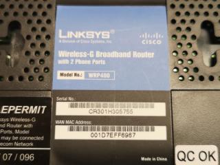 Linksys Wireless G Broadband Pouter WRP400-G4