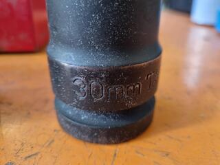 8-Piece 1" Drive Impact Sockets, Metric Sizes